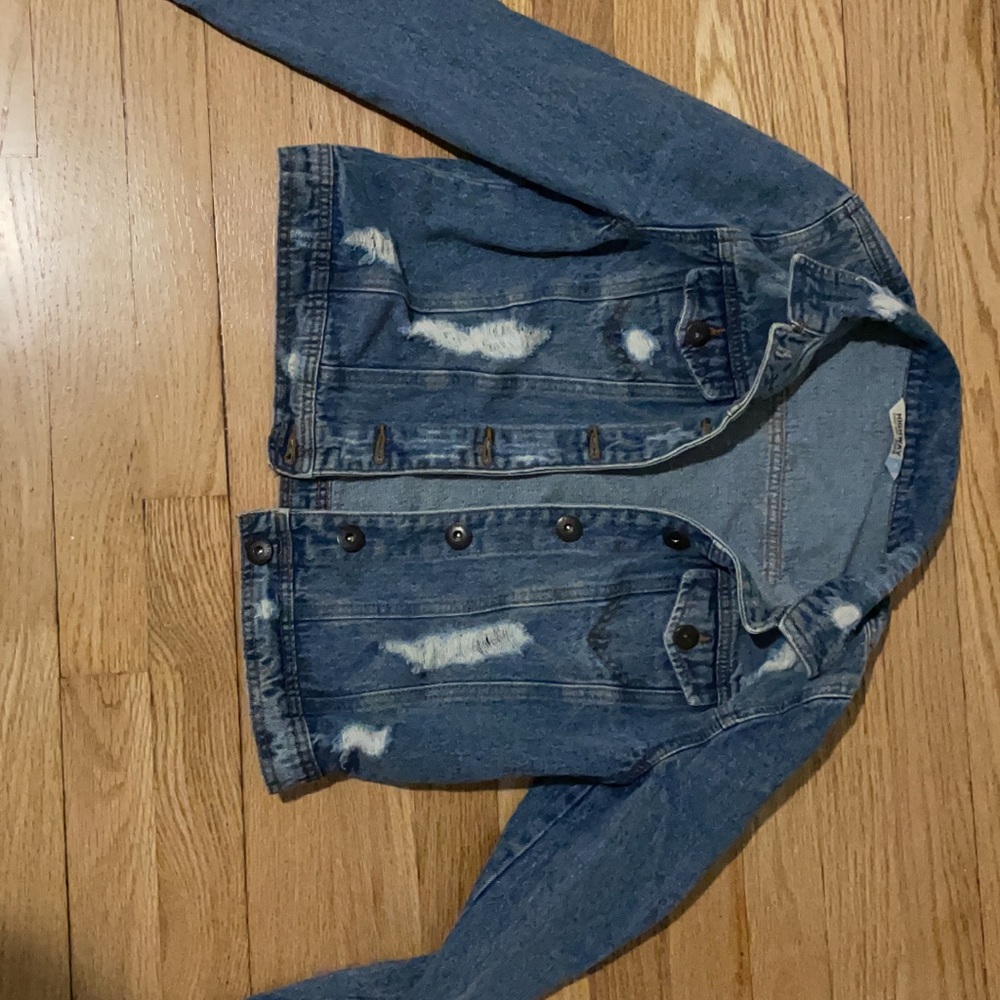 cropped jean jacket